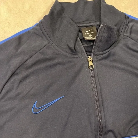 Nike Track Jacket Men's XL Academy 19 Full Zip/Pockets Soccer Blue Y2K Vtg - Picture 5 of 16